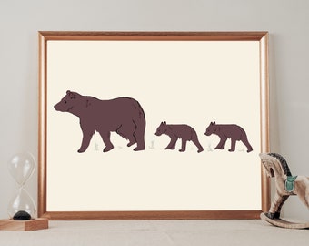 Mama Bear Pastel Digital Print