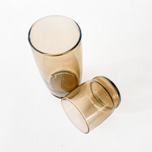 Vintage Amber Glasses- Set of 8