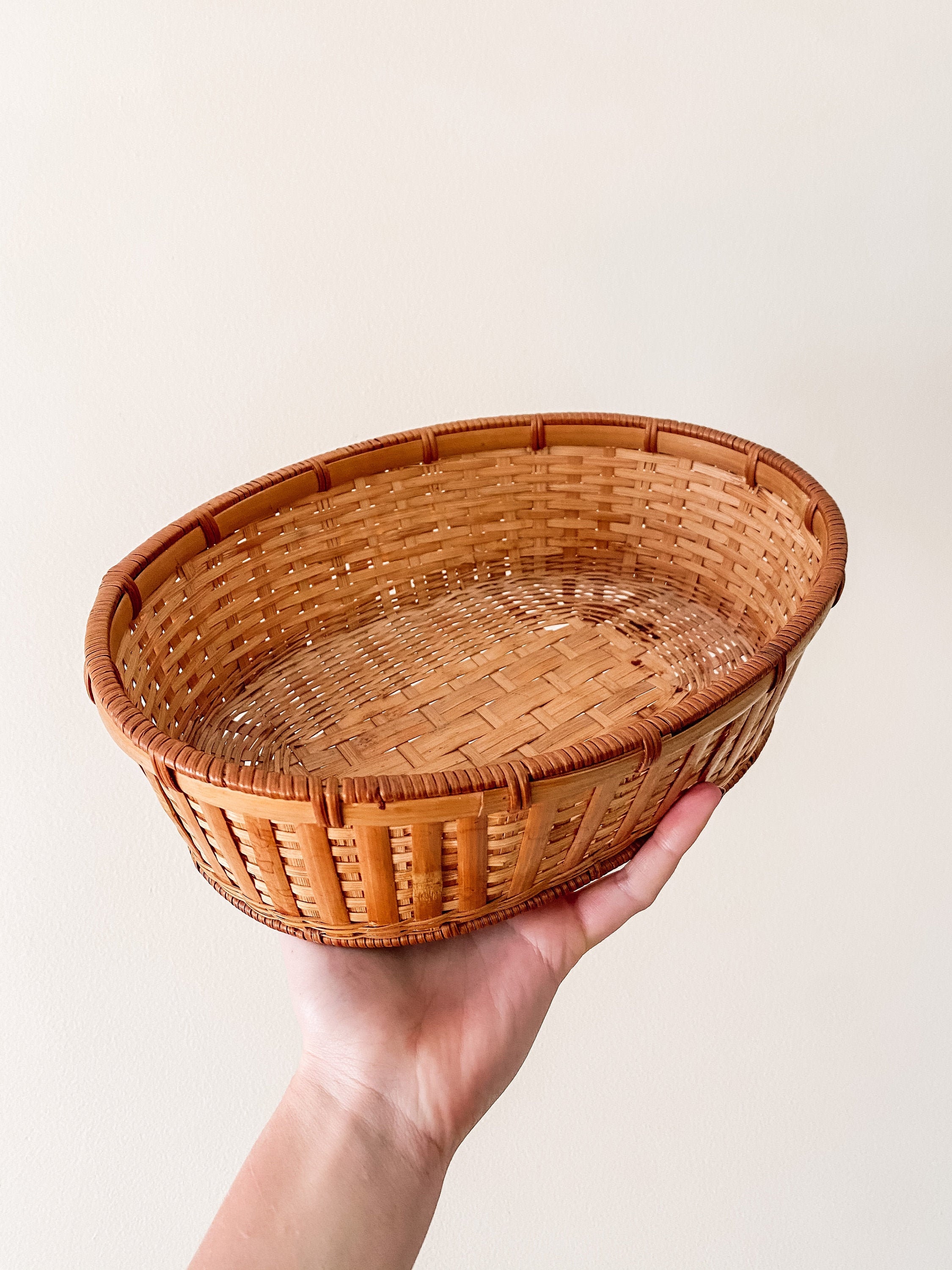 Wicker Fruit Basket Etsy