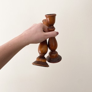 Wood Candlestick Holders