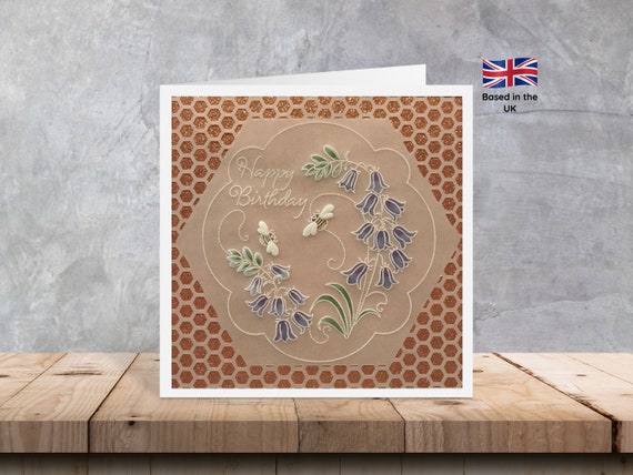 Bees and Bluebells Birthday | Greeting Card Bees and Bluebells Birthday | Greeting Card