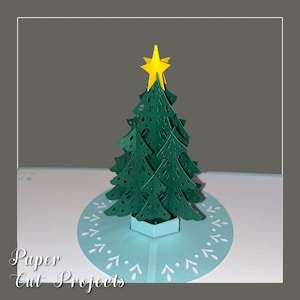 Pop-up kerstboomkaart | Pop-up kerstkaarten | Gepersonaliseerde kaarten | Unieke kerstkaarten | 3D-kerstkaarten | 3D-kaarten | Pop-up