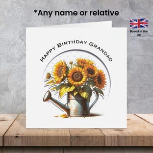 Biglietti di compleanno personalizzati con girasole / biglietti con girasole / biglietti con fiori / biglietti per tutte le occasioni