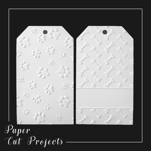 Cadeaux en os avec empreinte de patte et os en relief | Étiquettes-cadeaux empreintes de pattes | Étiquettes-cadeaux animaux | Cadeaux pour chien | cadeaux chat | Etiquettes cadeaux uniques en relief