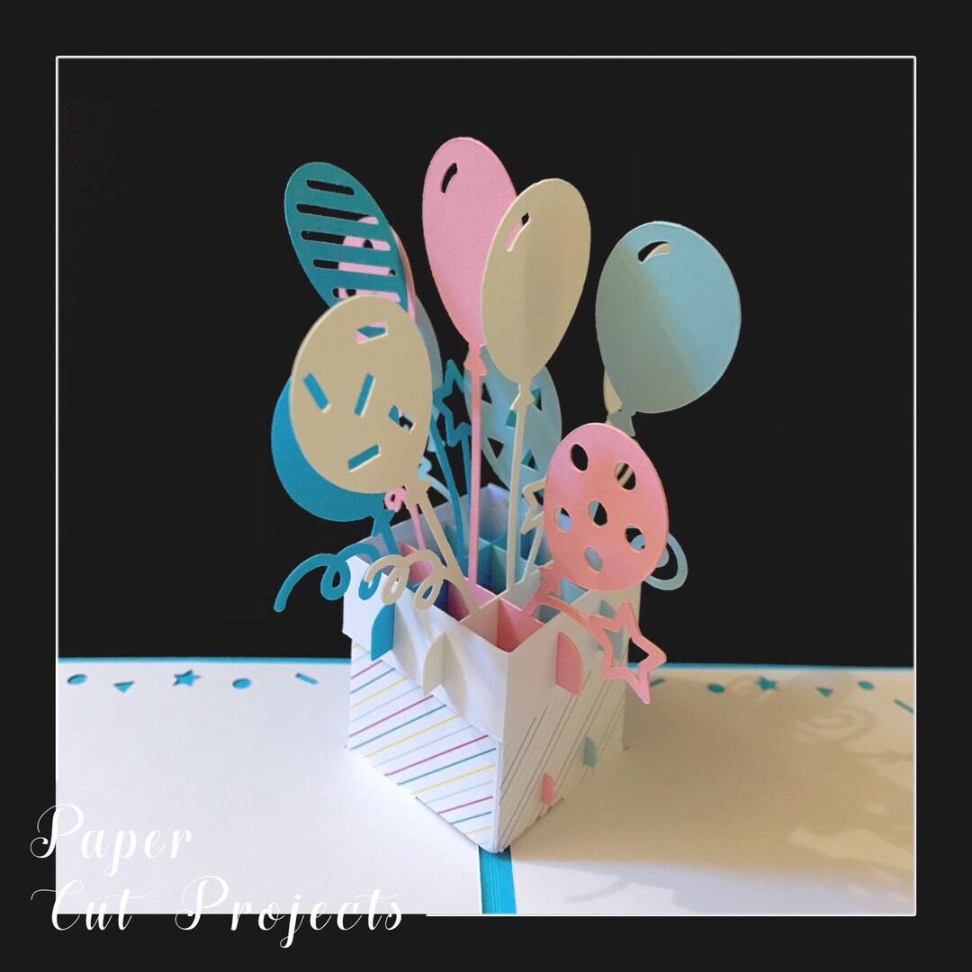 Pop up Birthday Balloon Card for All Occasions/ Personalised Balloon