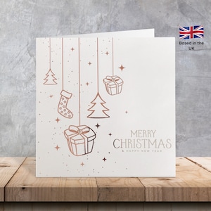 Cartoline di Natale sventate da 6" / Cartoline regalo di Natale / Cartoline di Natale dell'albero di Natale / Cartoline di Natale con fiocchi di neve sventati / Cartoline fatte a mano