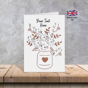 Carte pop-up con fiori e api / Carte pop-up con fiori / carte con api pop-up / carte con animali pop-up / carte per gli amanti degli animali