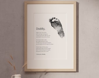 Father's Day Footprint Art: DIY Poem Gift (Digital Download)