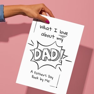 All About Dad, DIY Gift From Kids, Dad bookmark, Handprint Craft, Father's Day, Printable, Sentimental Gift, Meaningful Gift,