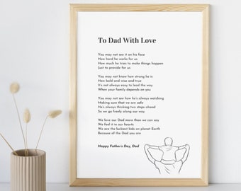 Father's Day Poem Print: Sentimental Dad Gift (Digital Download)
