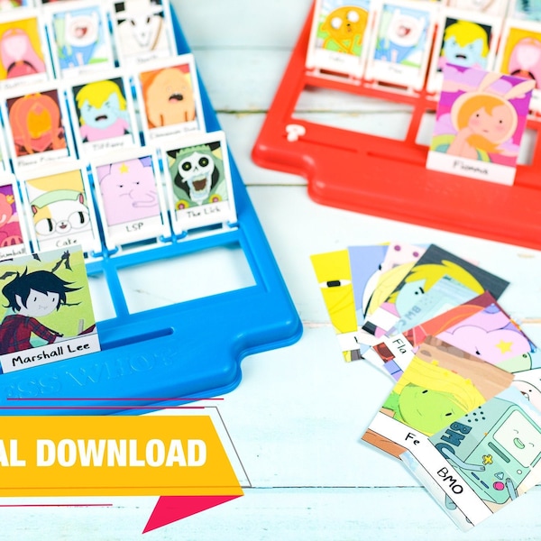 Adventure Time Printable Guess Who Game (instant download)