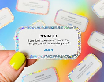 Drag Race Sticker: RuPaul Quote - ‘If you can’t love yourself…’