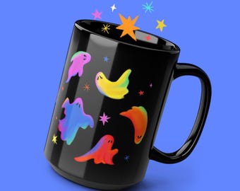 Subtle Pride Mug: Rainbow Ghosts – Whimsical LGBTQ+ Gift