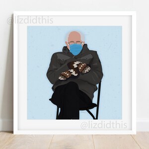 Bernie Sanders Mittens digitale print