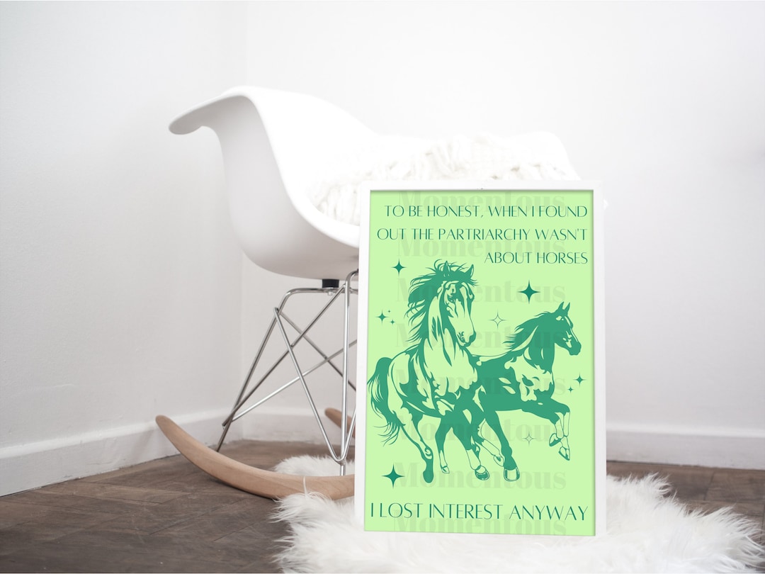Barbie patriarchy and Horses Digital Print Download GREEN Digital