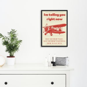 TikTok Sound 'Not real' Flugzeug Poster Druck (Digitaler Download)