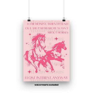 Barbie patriarchy and Horses Digital Print Download PINK Digital