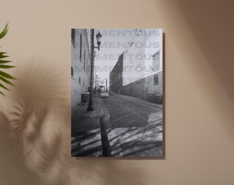 Zwart-wit straatfotografie print | 35 mm-film (digitale download)