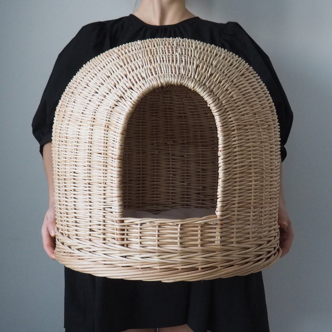 Wicker cat house Cat Furniture Pet house Cat Cave Cat Etsy
