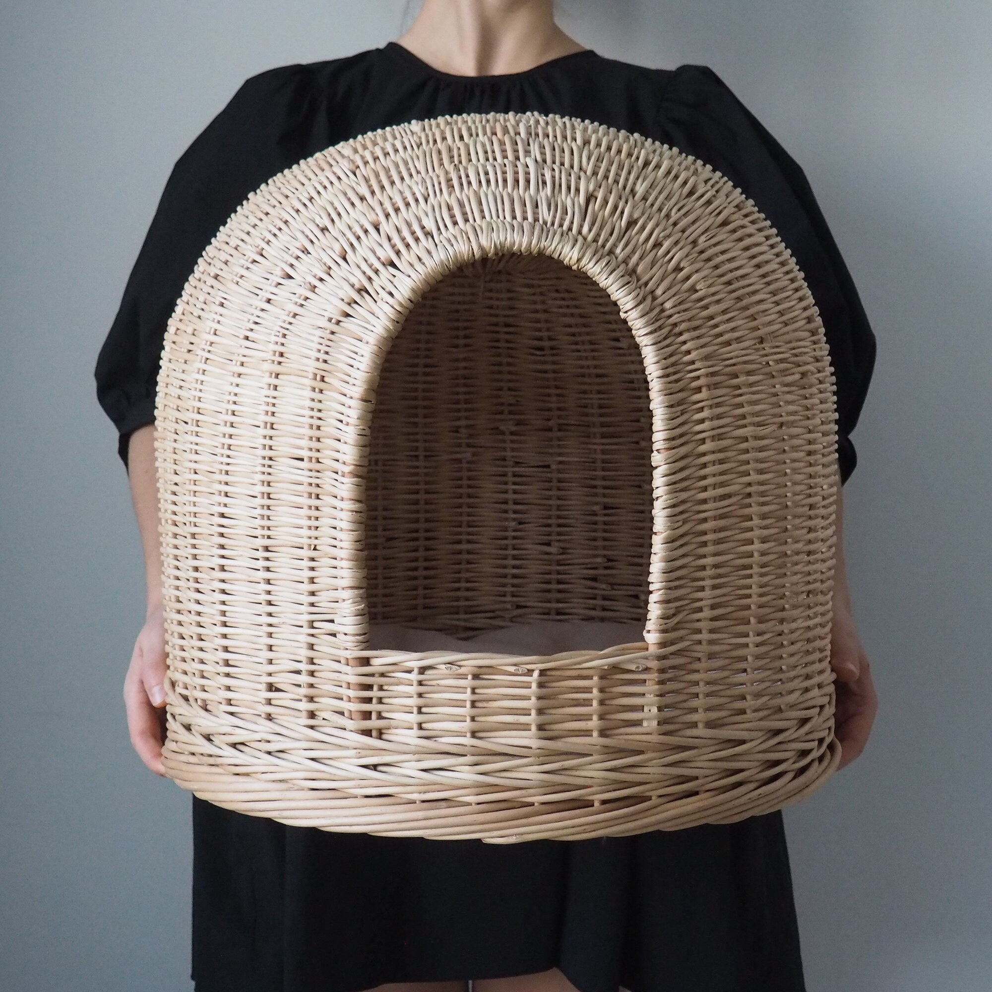 Wicker cat house Cat Furniture Pet house Cat Cave Cat Etsy