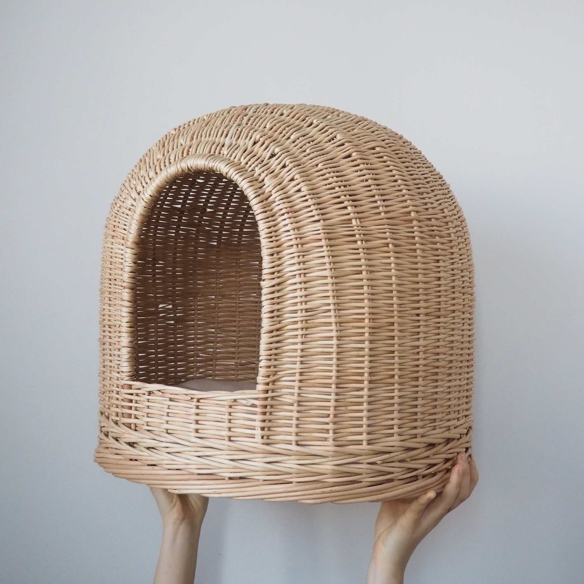 Wicker cat house Cat Furniture Pet house Cat Cave Cat Etsy