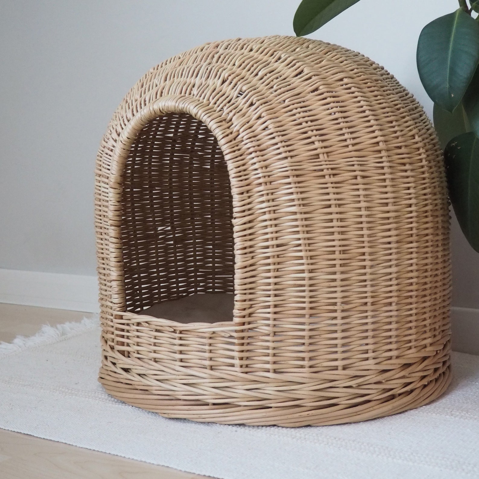 Wicker cat house Cat Furniture Pet house Cat Cave Cat Etsy