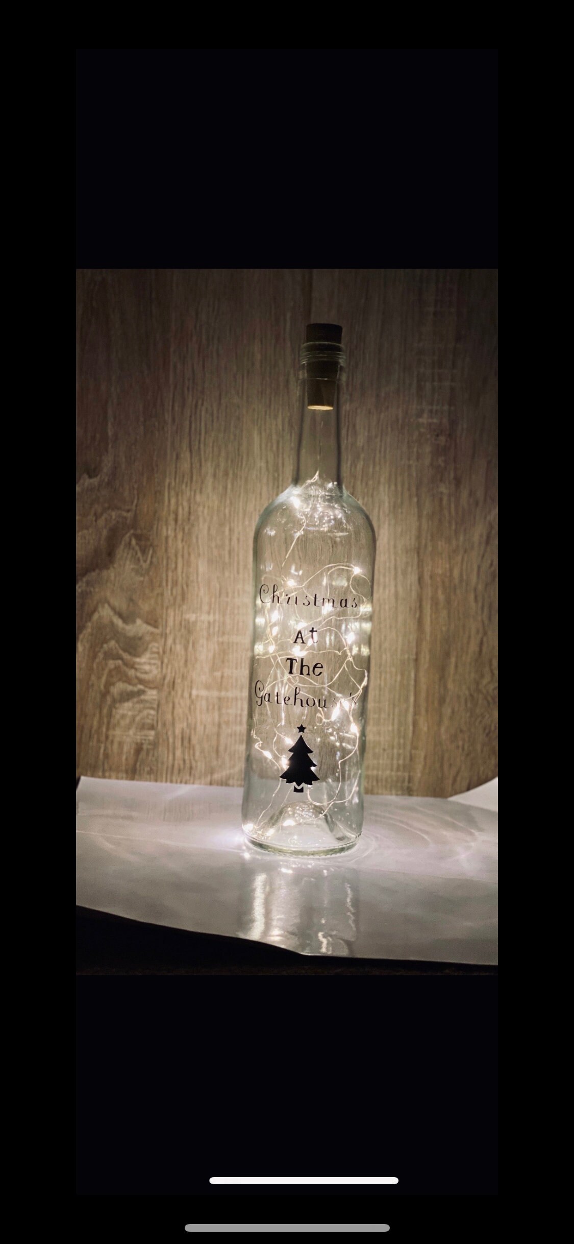 Personalised LED light up bottles christmas decoration Etsy