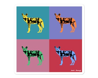 African wild dog - vinyl sticker