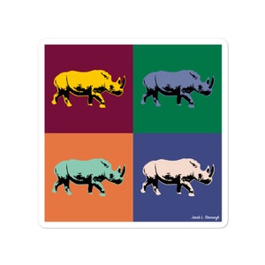 Black rhino - vinyl sticker