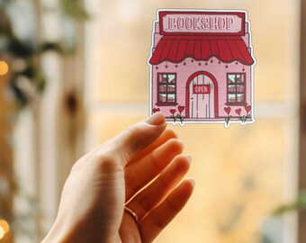 Pegatina de librería romántica