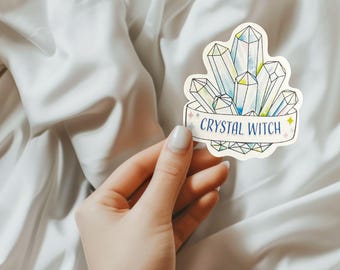 Pegatina de bruja de cristal