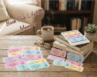 Pegatinas para entradas del club de lectura