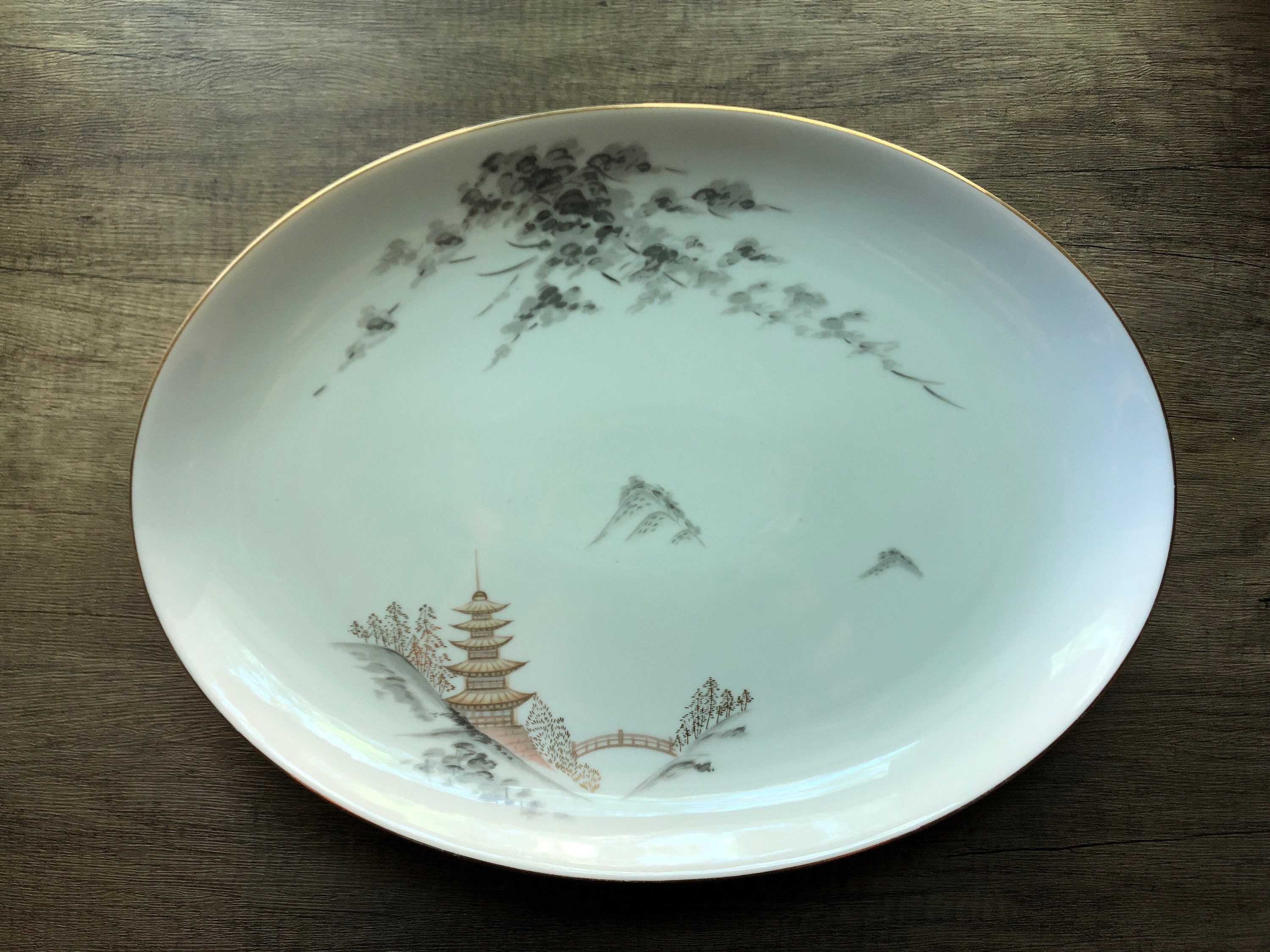 Japan 1963 Sone China KIYOMIZU Large Oval Platter - Etsy Japan 1963 Sone China KIYOMIZU Large Oval Platter - Etsy