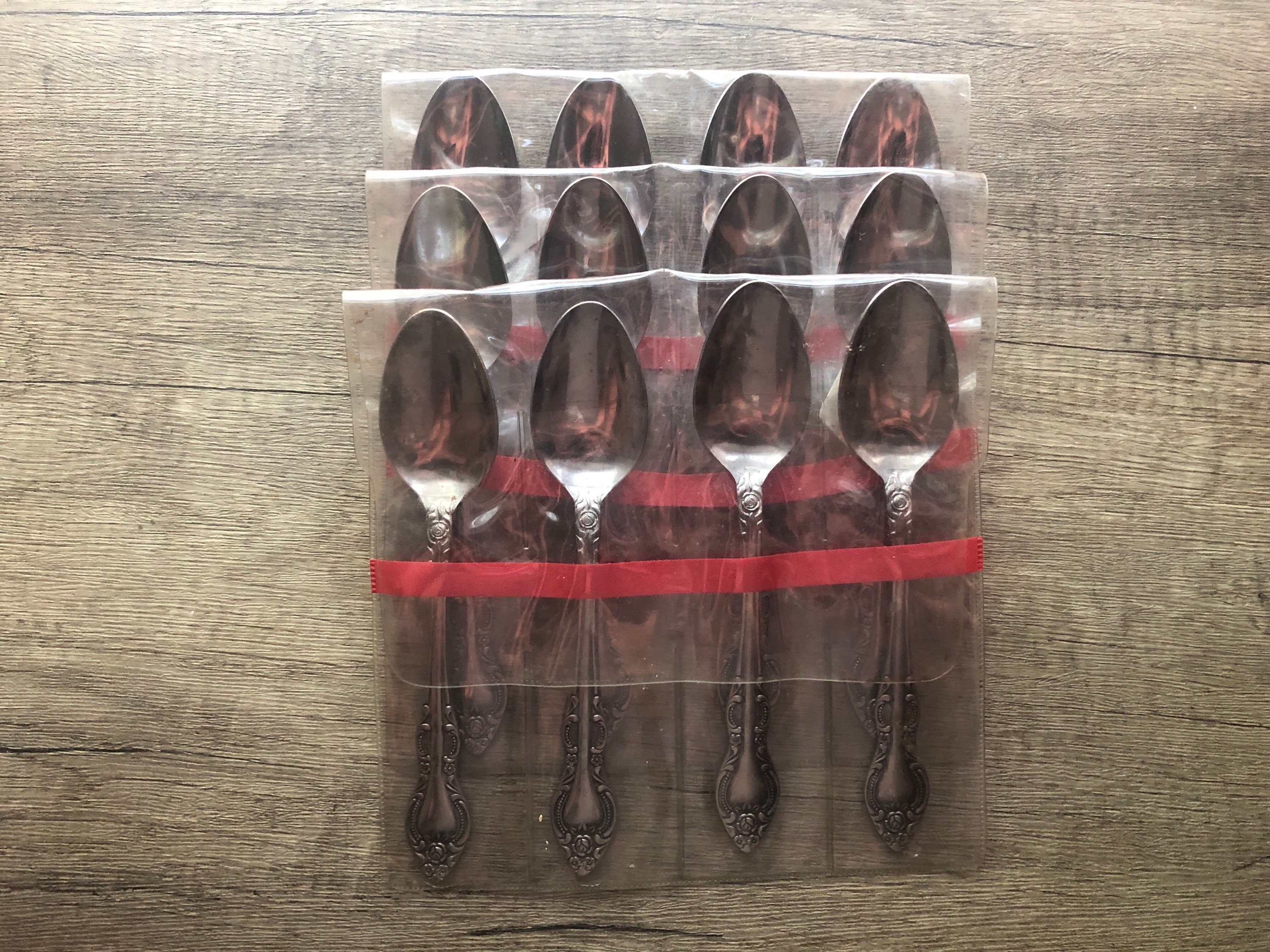 12 Teaspoons Charleston Classic Hanford Stainless Rose Etsy