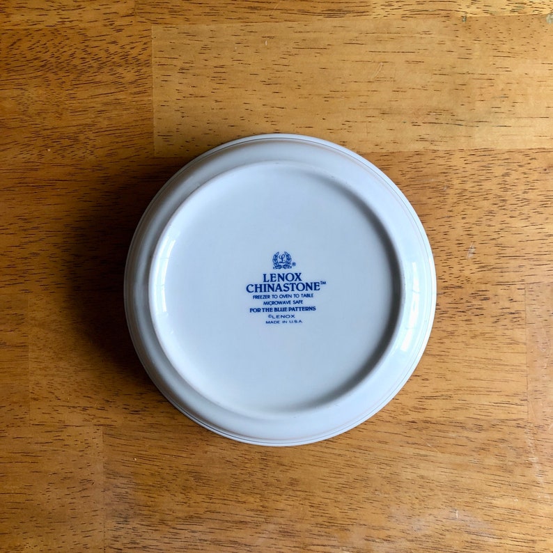 Lenox Chinastone Blue Pinstripe Bowls Cereal Soup Serving Etsy