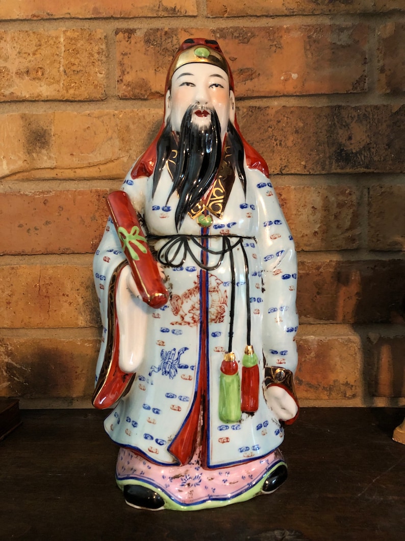 Chinese Deity Statue of Good Fortune Sanxing Fu Xing Immortal Etsy