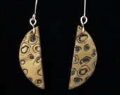 Gold Mica Series Handmade Polymer Clay Contemporary Earrings