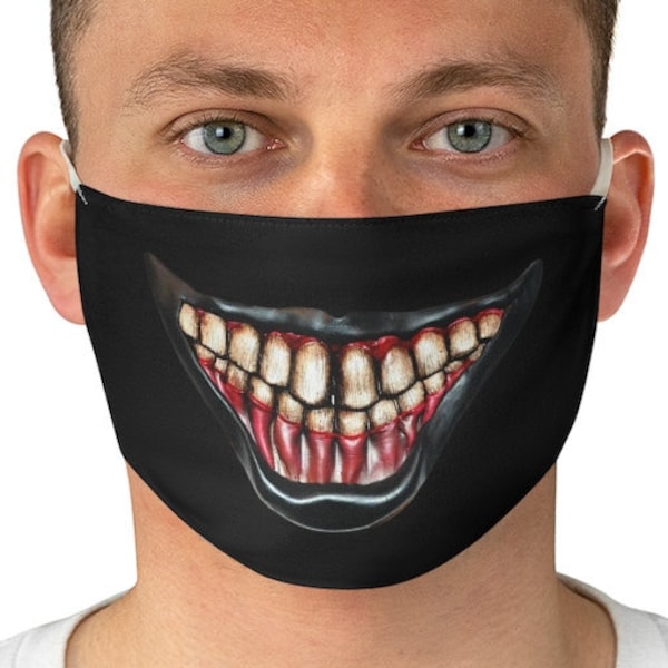 Creepy smile Fabric Face Mask