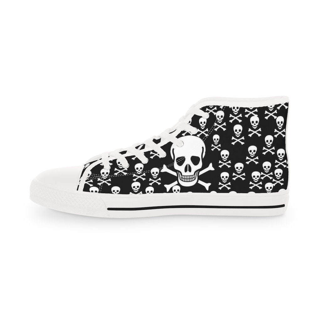 Discover Skull skater gamer edm Men's High Top Sneakers