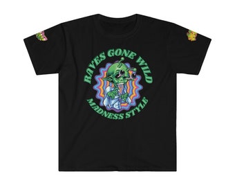 Raves Gone Wild EDM Madness Style Unisex Softstyle T-Shirt