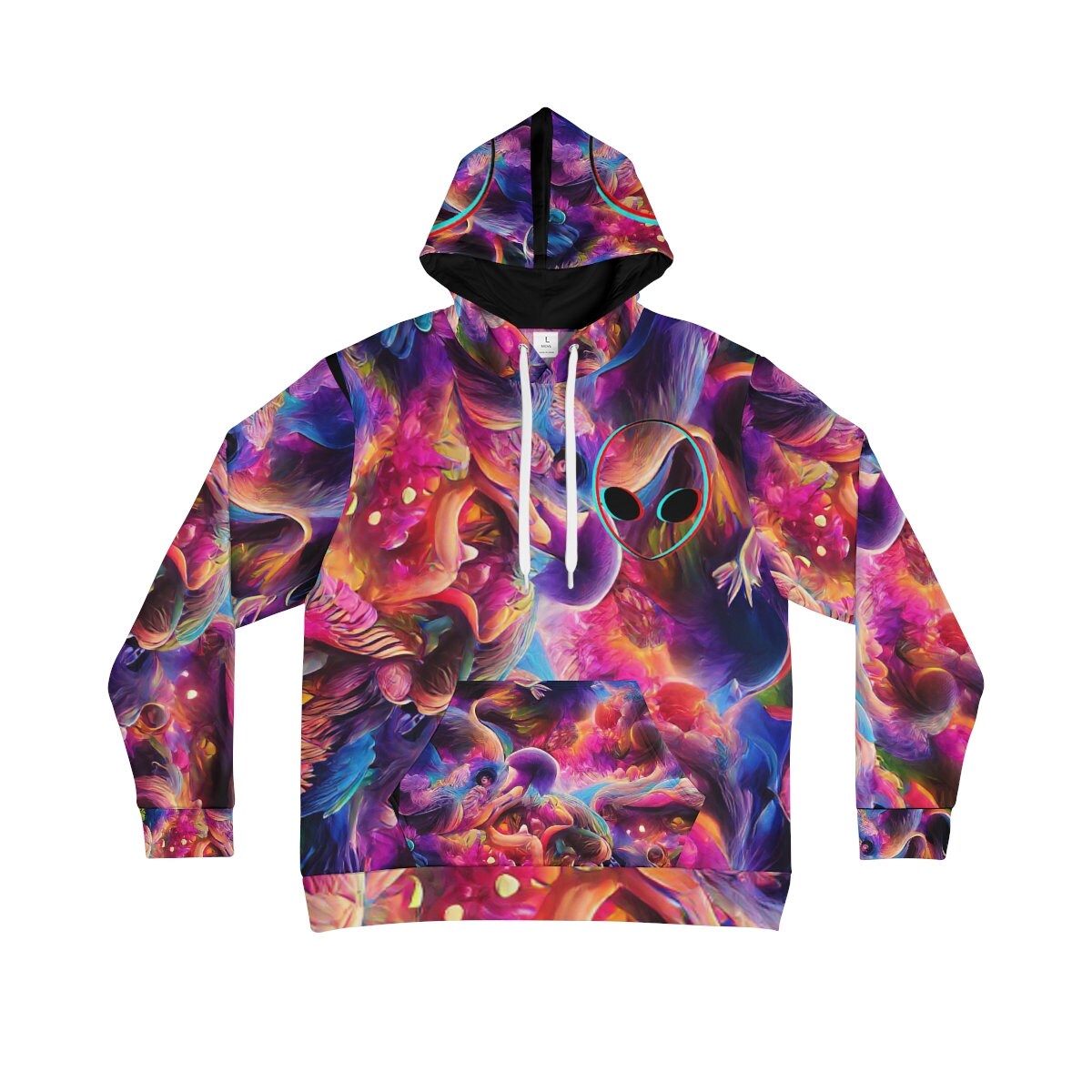 Discover Space Alien edm dj tiktok rave Men's All-Over-Print Hoodie