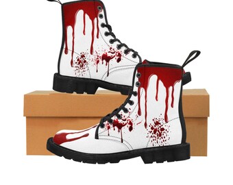 Punk Rocker Gothic Metal Spooky Men's Canvas Boots