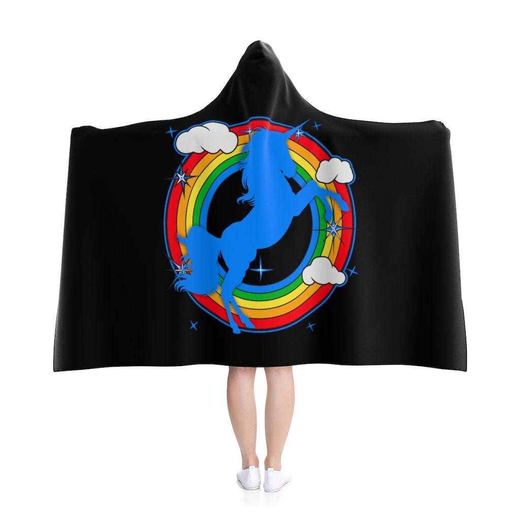 Discover Unicorn Rainbow Hooded Blanket