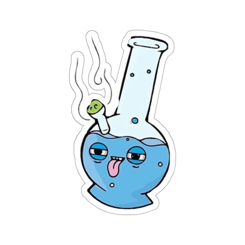 Stoner Bong Kisscut Stickers Etsy