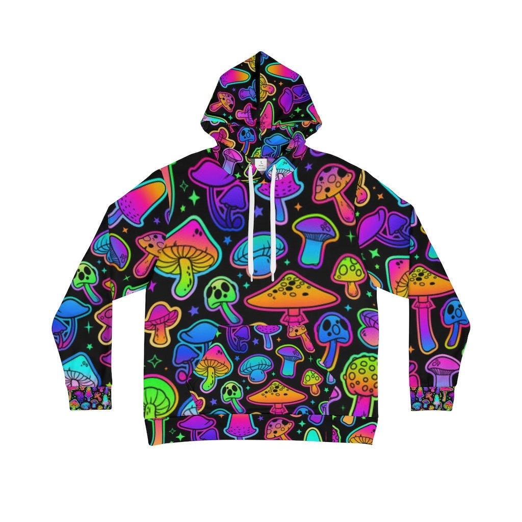 Discover Mushroom edm edc raver Men's All-Over-Print Hoodie