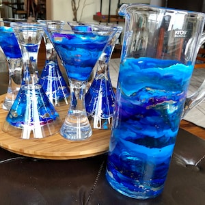 Custom Glassware Sets. Choose a pitcher + glasses or different glass options. You choose the colors, I hand-paint each one unique to you!