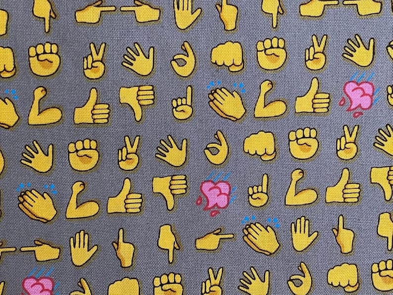 Sign Language Linguistic Cotton Quilt Fabric 18 X 21 FQ New Etsy