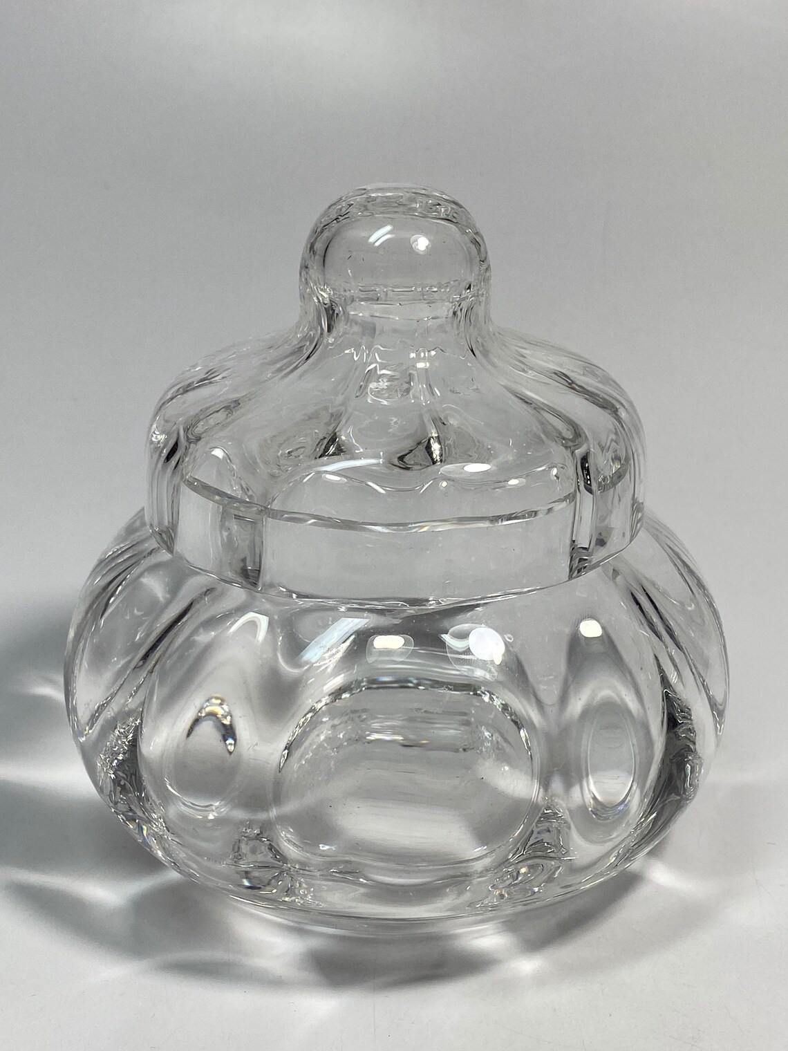 Wedgwood Vintage Round Crystal Candy Jar with Lid Clear Glass Etsy
