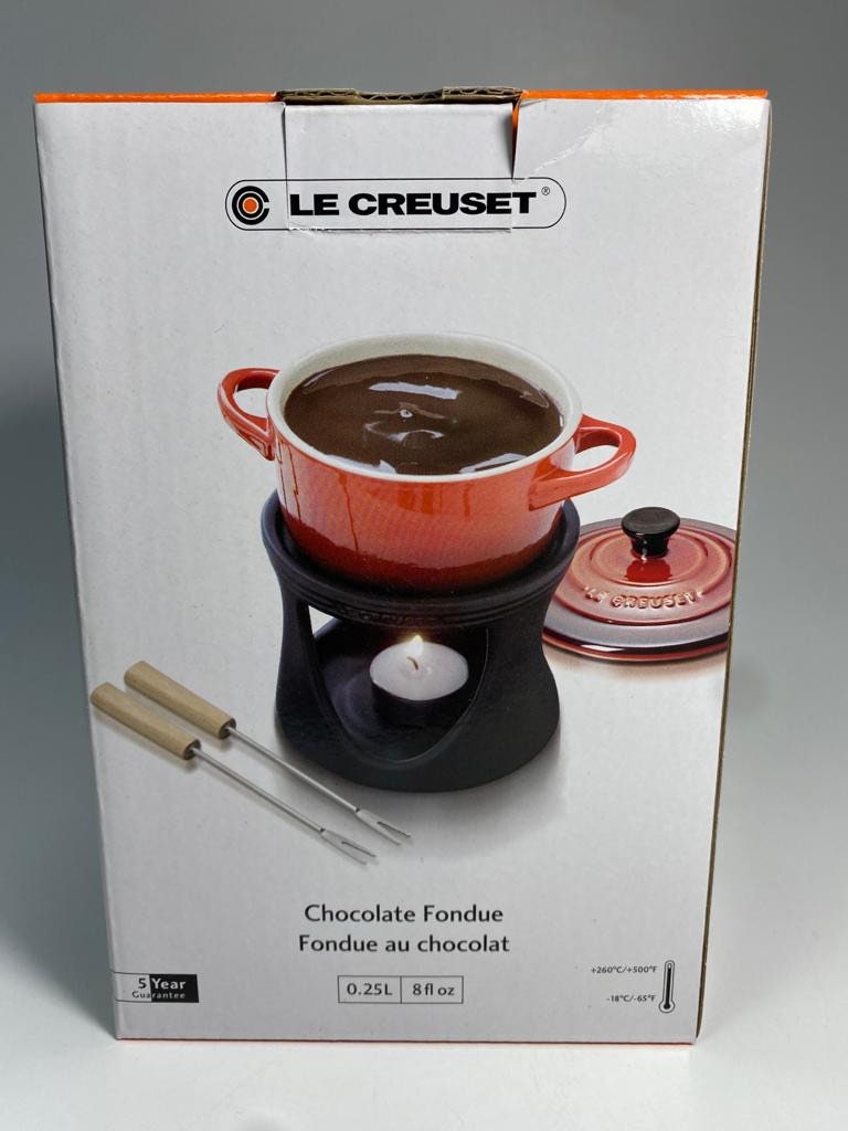 Le Creuset Stoneware Fondue 5pc Set White New In Box Etsy