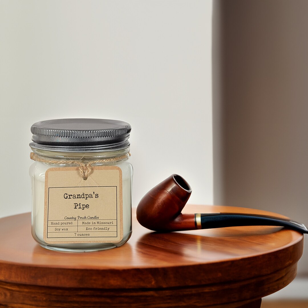 Pipe Tobacco Scented Candle, Pipe Scented Candle, Tobacco Scented